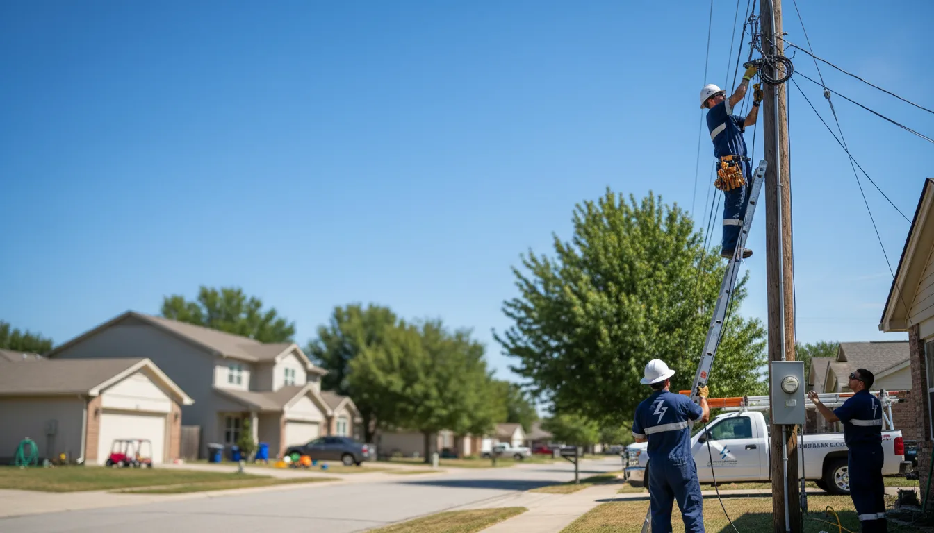 Residential electrician providing installation services in Willis, TX